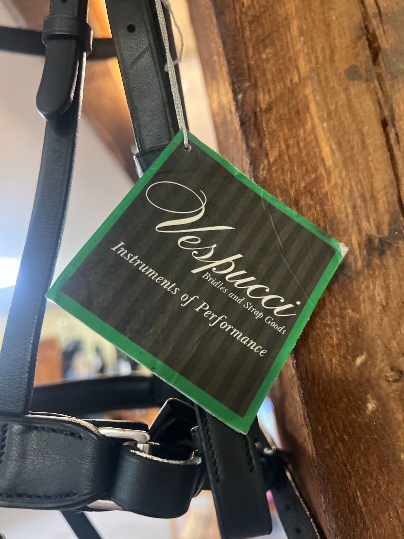Vespucci Double Raised Snaffle Bridle - Full